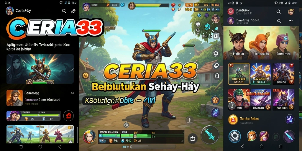 Screenshot CERIA33 menampilkan antarmuka aplikasi Utility yang menarik dan fungsional.