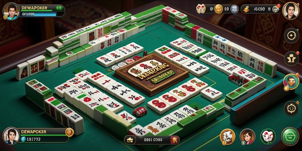 Gameplay menantang dan seru di DEWAPOKER dengan ubin Mahjong