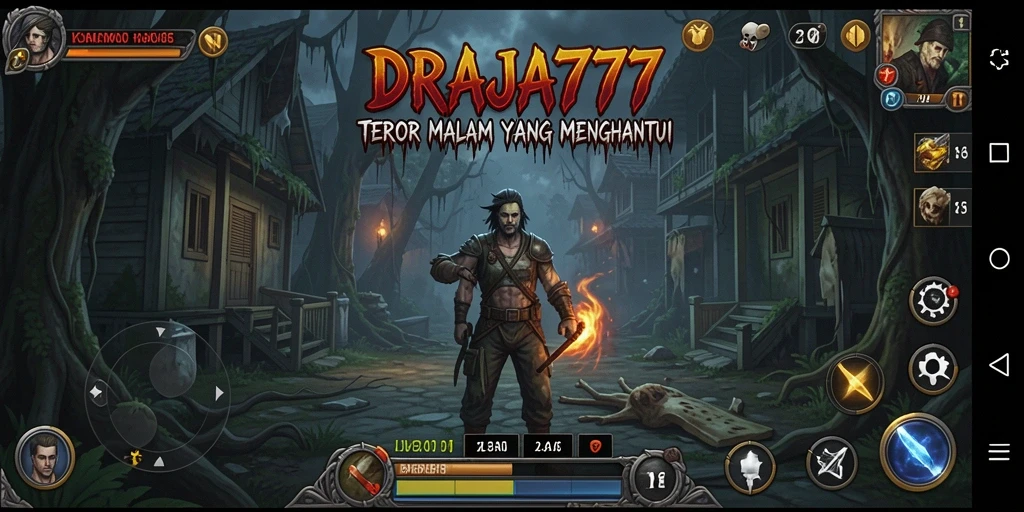 Tampilan menegangkan dari gameplay DRAJA777 yang penuh dengan kegelapan.