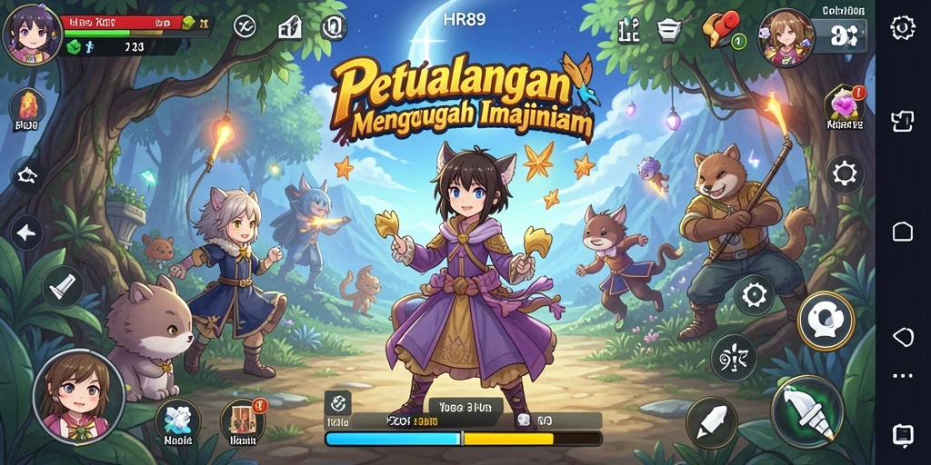 Screenshot HR89 yang menampilkan karakter anime dalam aksi.
