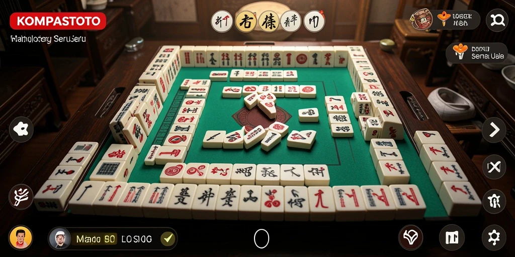 Tampilan gameplay Mahjong yang menarik dan seru.