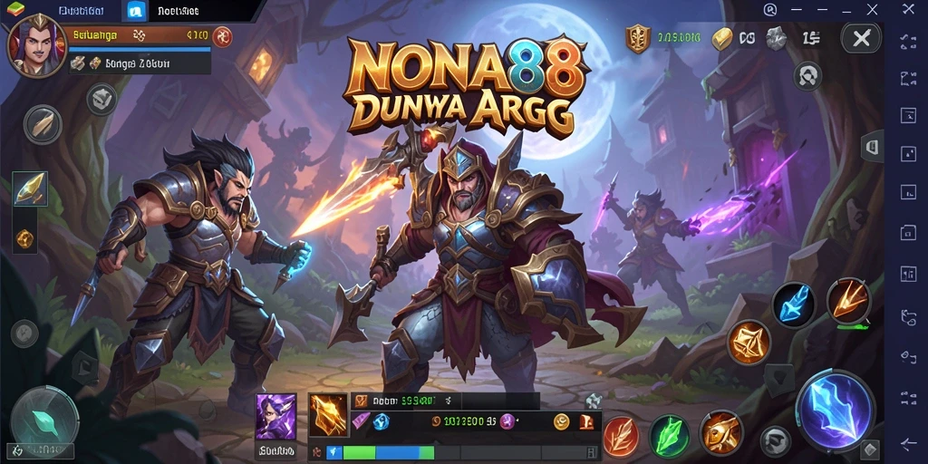 Screenshot gameplay NONA88 yang menunjukkan aksi seru dalam pertempuran ARPG.